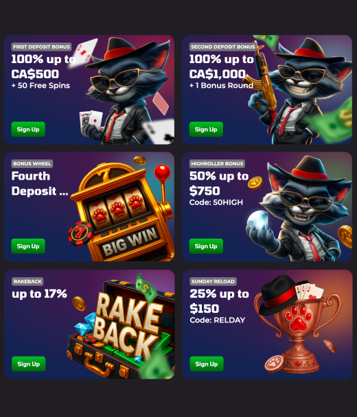 Registration bonuses at Lucky Caspone for Canada